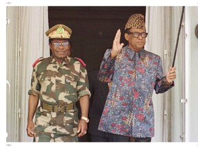 Zaire’s president General Mobutu (right) was a mass murderer and probably one of the richest men on the planet. Meeting him in a posh hotel elevator and then saying `no' to his offer of a nightcap was a surprise for all involved.