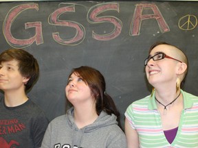 Gloucester High School students James Mckay, Cassidy Botting and Zoe Robertson are part of their school's Gay-Straight Student Alliance. They each have their own unique stories about coming out but they're all united to stop bullying at their school.
MIKE AUBRY/OTTAWA SUN/QMI AGENCY