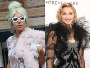 Lady Gaga, left, and  Madonna. (WENN.COM photos)