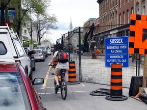 Street construction on Sussex Drive seen here in May 2010. File photo.