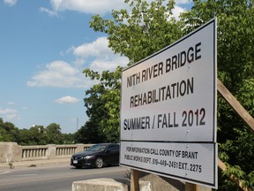 Work to rehabilitate the Nith River bridge in Paris by the County of Brant is still scheduled to begin on April 1, 2013. The project will continue until fall. MICHAEL PEELING/THE PARIS STAR/QMI AGENCY