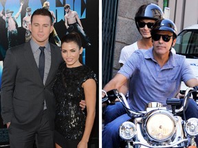 Jenna Dewan-Tatum and Channing Tatum alongside George Clooney and Stacy Keibler. (Jason Merritt/Getty Images/AFP; NPress/WENN.COM)