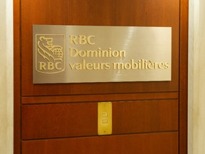 RBC Dominion Securities in the office of Place Ville-Marie in Montreal. 
(SEBASTIAN ST-JEAN/ QMI AGENCY FILE PHOTO)