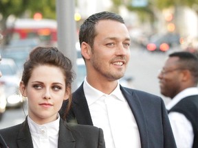 Director Rupert Sanders, right, poses with cast member Kristen Stewart at an industry screening of "Snow White and the Huntsman" at the Mann Village theatre in Westwood, California in this May 29, 2012 file photo. (REUTERS/Mario Anzuoni/Files)