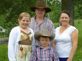 The Morrison family is shown in a facebook photo from Vicki Morrison's personal site.
The family is from Turner Valley, AB.
Bailey Morrison, 11, and her brother, Roy, 7, died when they camper van they were riding in was hit by a CP train at an uncontrolled crossing just south of Hwy. 1 near Broadview — about 150 km east of Regina — just after 7:30 p.m. Thursday.
An 11-year-old girl from Chestermere, AB — a friend of Bailey’s — was also killed, along with an 18-year-old Saskatchewan woman.
Older brother Luke Morrison, 15, who was driving the van, was flown to hospital in Regina by STARS Air Ambulance in critical condition while his mother, Vicki Morrison, 42, was taken to hospital in Broadview with undisclosed injuries.
Facebook photo