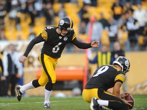 Wallaceburg's Shaun Suisham, left, and the Pittsburgh Steelers host the Indianapolis Colts on Sunday (8 p.m., NBC). (Photo courtesy of Pittsburgh Steelers)