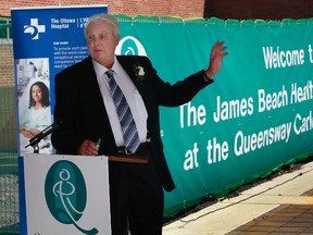 The Queensway Carleton Hospital celebrated the official opening of the James Beach Health Care Centre in Ottawa Thursday Aug 30, 2012.  Local Ottawa businessman James Gary Beach donated $5 million to the QCH Foundation's Care Grows West Campaign.  (Tony Caldwell/Ottawa Sun/QMI Agency)