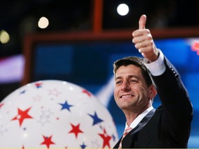 Vice presidential running mate Rep. Paul Ryan acknowledges the crowd at the final session of the Republican National Convention in Tampa, Florida August 30, 2012. (REUTERS/Eric Thayer)