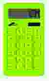 Eco education: Add up the benefits of this cool green Eco-friendly Corn Plastic Calculator, $16.50, Indigo. (Supplied)