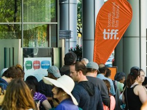 People waiting in line for TIFF tickets. (ERNEST DOROSZUK, Toronto Sun)