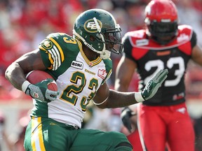 Jerome Messam went into Monday's game not having played a down of regular-season ball since an injury last fall, but said pre-season training for a tryout with the NFL's Miami Dolphins had him in close to game shape. (Al Charest, QMI Sports)