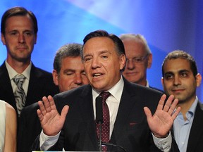 Coalition Avenir Quebec Leader Francois Legault after election results came in Tuesday, Sept. 4, 2012. (QMI Agency photo)