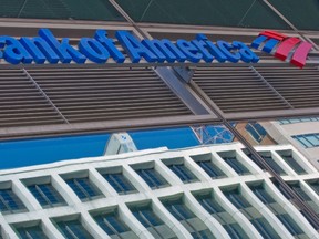 View of a Bank of America branch in Washington,DC on April 13, 2012. (Nicholas KAMM/AFP)