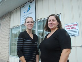 Project co-ordinator Jennifer Campbell, left, and executive director Elicia Funk, with Portage Community Revitalization Corp. (Portage Daily Graphic file photo)