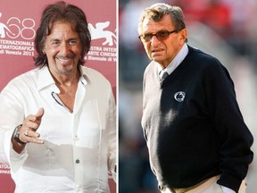A new film about the Penn State scandal will reportedly feature Al Pacino (left) as Joe Paterno (right). (Reuters/Wenn.com/Files)