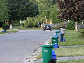 Ian MacAlpine The Whig-Standard

Garbage, organics and recycling are ready to be picked up on Hillendale Avenue.