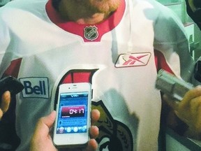 Daniel Alfredsson — after a workout Tuesday at the Bell Sensplex — said he’s off to Peterborough for his son’s hockey tournament this weekend. (Bruce Garrioch, Ottawa Sun)