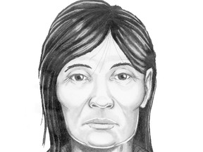 Winnipeg police released a composite sketch of a woman whose body was found in the Red River in June. (Handout)
