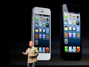 Phil Schiller, senior vice president of worldwide marketing at Apple Inc, speaks about iPhone 5 during Apple Inc.'s iPhone media event in San Francisco, California on September 12, 2012. (REUTERS/Beck Diefenbach)