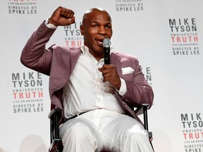 When asked what else he wants to do in his life, Mike Tyson says he would like to dance and perform in musicals. (Keith Bedford/Reuters)