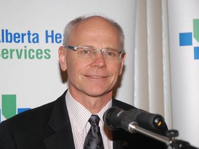 Stephen Lockwood, AHS board chairman, refused to give back the $3.2 million in executive bonus checks when the government of Alberta is tightening its belt. (Alina Konevski/Daily Herald-Tribune)