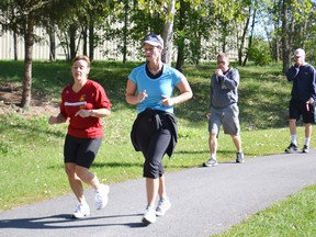 The Terry Fox Run has become a tradition for Tracey Chaussi and Caroline Short. KATHRYN BURNHAM/CORNWALL STANDARD-FREEHOLDER/QMI AGENCY