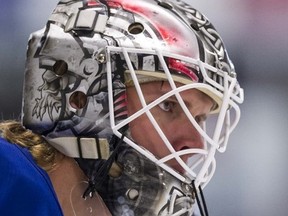 Robin Lehner takes part in an informal skate with fellow Ottawa Senators and other NHL players at the Bell Sensplex in Ottawa on Monday September 17,2012 (Errol McGihon/Ottawa Sun/QMI Agency)