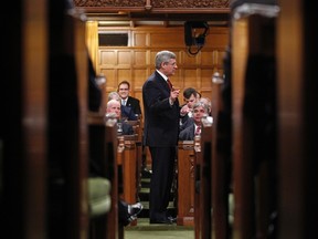 Canada's Prime Minister Stephen Harper speaks during Question Period in the House of Commons on Parliament Hill in Ottawa September 17, 2012. REUTERS/Chris Wattie