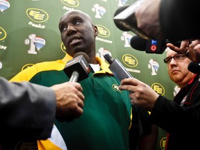 Edmonton Eskimos head coach Kavis Reed attributes the team's disorganized appearance Saturday against the Ticats is due in part to players not carrying through on assignments. (Codie McLachlan, Edmonton Sun)