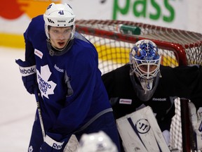 Maple Leafs forward Nikolai Kulemin (left) is leaving for Russia to play with Magnitogorsk of the KHL now that the NHL is in full lockout mode. (Dave Abel/Toronto Sun Files)