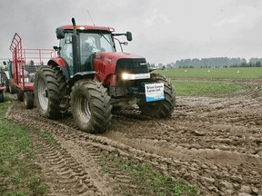 Tractors pulling farm wagons give visitors to the International Plowing Match in Roseville rides from the parking lots to the grounds on Tuesday, Sept. 18, 2012 - CHRISTOPHER SMITH, The Expositor, QMI Agency