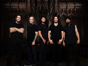 Anthrax (L-R)  Charlie Benante, Scott Ian, Joey Belladonna, Frank Bello, Rob Caggiano (Supplied)