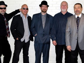 Sarnia blues band Lit'l Chicago. Pictured from left are Jerry Reeves (bass), Dave Grennan (keyboards), Wulf Von Waldo (saxophone), Brian McLellan (drums) and Robb Sharp (lead vocals and guitar). (Submitted photo)