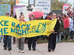 Take Back the Night March, a protest violence against women, is held in downtown Sault Ste. Marie. (Sault Star File Photo)