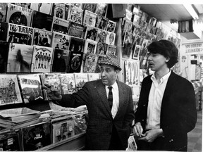 Sam Sniderman at the Sam the Record Man store on Yonge St. in Toronto in 1969.