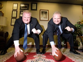 Toronto Mayor Rob Ford (left) and Coun. Doug Ford, January 20, 2011. (Alex Urosevic/QMI Agency, file)