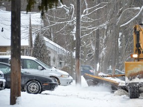 Snow plowing roads