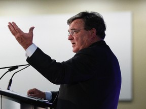 Canada's Finance Minister Jim Flaherty delivers a speech to the Canadian Council of Chief Executives conference in Ottawa September 25, 2012.      REUTERS/Chris Wattie