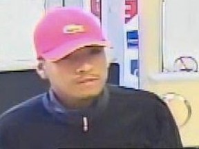 Toronto Police released this image of a man suspected in a bank heist Sept. 14 at a CIBC branch at Keele St. and Wilson Ave.