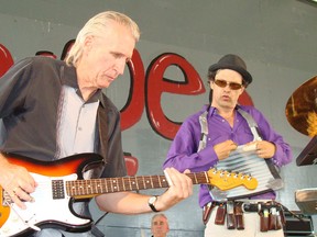 Guitarist Jake Thomas and front man Jerome Godboo lay down some killer blues during the 2011 Porquis Blues Fest.