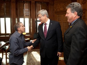 Jordan McColeman meets PM Stephen Harper