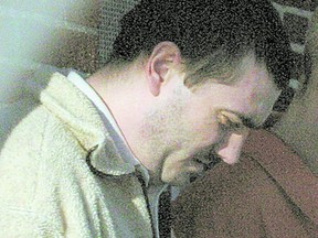 Rene Ronald Bourdon is shown leaving the North Bay Jail for the courthouse on Dec. 5, 2003. (NUGGET FILE PHOTO)