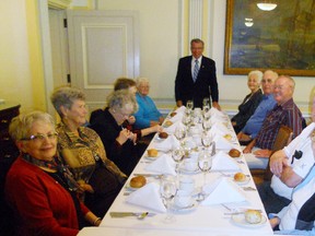 Stormont-Dundas-South Glengarry Conservative MP Guy Lauzon, at the head of the table, welcomed  30 seniors from Dundas Manor in the parliamentary dining room for lunch on Monday to mark National Seniors Day. 
Submitted photo
