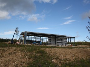 The Lystek processing plant under construction in the Dundalk industrial park.