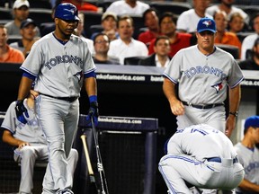 After Jose Bautista went down with a wrist injury, the Jays lineup fell into a major slump after reigning as MLB’s top offence. (REUTERS)