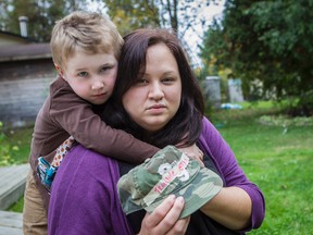 Four year old Ethan Cates with his mother Julie Cates, Oct. 3,2012. (QMI Agency/ERROL MCGIHON)