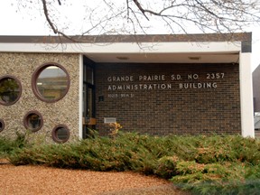 The Grande Prairie Public School District building. 
DHT file photo