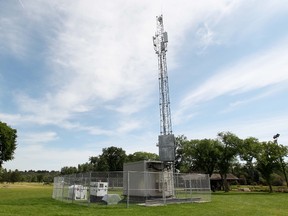 A cell tower has been located in the middle of Hawrelak Park near the concession building, Friday Aug. 5, 2011. DAVID BLOOM EDMONTON SUN  QMI AGENCY
