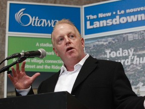 Jeff Hunt of the Ottawa Sports and Entertainment Group is seen during a press conference after a Ottawa city council meeting Wednesday Oct 10, 2012. Ottawa city council voted to go ahead with the Lansdowne Partnership Plan. Tony Caldwell/Ottawa Sun/QMI Agency