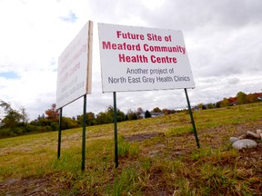 Construction of the Don Bumstead & Family Medical Centre is nearing completion on this site, shown in this file photo, just west of Meaford on Highway 26.